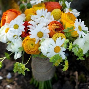 Bright orange wedding flowers passion for flowers