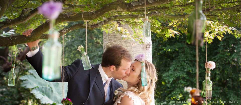 Hanging wedding flowers