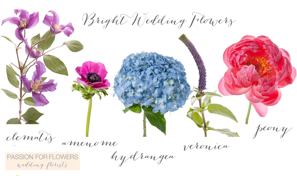 bright wedding flowers