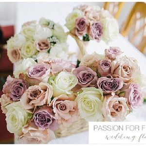 dusky pink nude roses wedding bridal bouquets