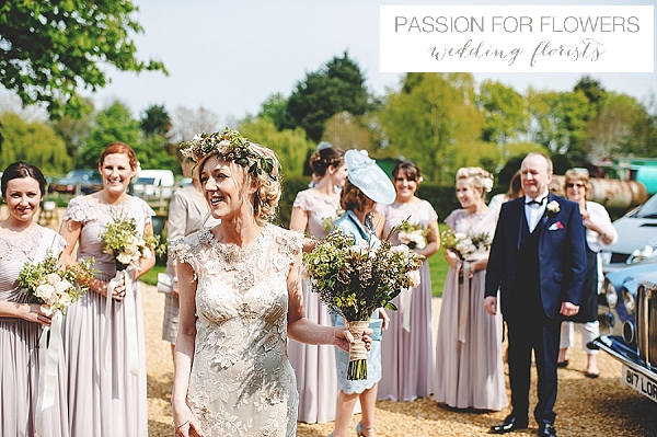  elegant-rustic-wedding-bouquets-nude-bridesmaids-dresses-flower-crowns
