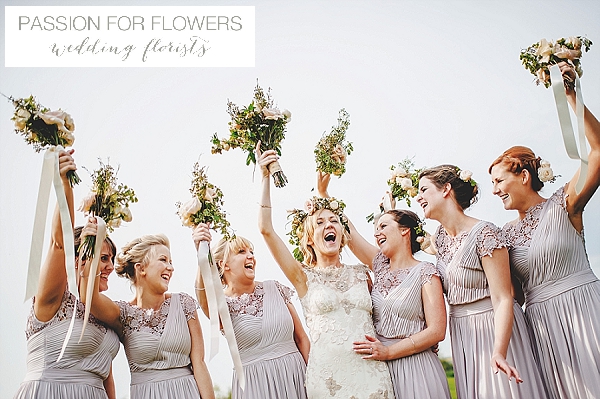 elegant-rustic-wedding-bouquets-nude-bridesmaids-dresses-flower-crowns