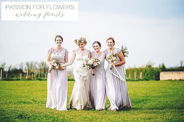elegant-rustic-wedding-bouquets-nude-bridesmaids-dresses-flower-crowns