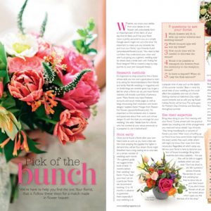 how to choose your wedding florist Passion for Flowers featured in Wedding Flowers Magazine July 2014