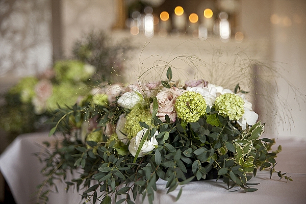 walton hall wedding flowers ceremony tables green wedding flowers