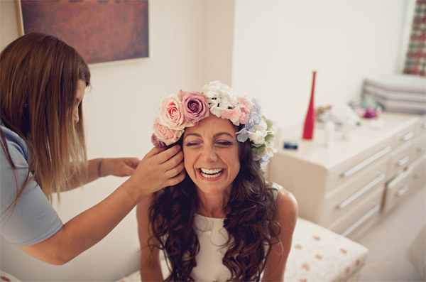 flower crown pinkroses blue hydrangeas passion for flowers