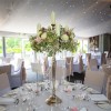 hogarths hotel wedding flowers candelabra tall centrepieces