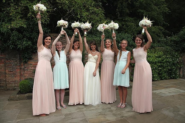 shustoke farm barns wedding flowers passion for flowers bridesmaids bouquets pastel colours