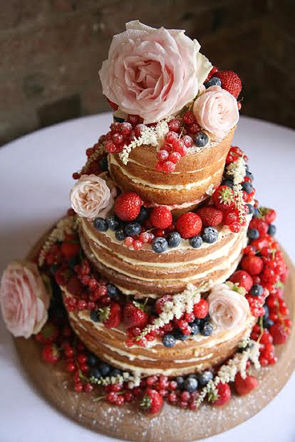 shustoke farm barns wedding flowers passion for flowers naked cake pink roses