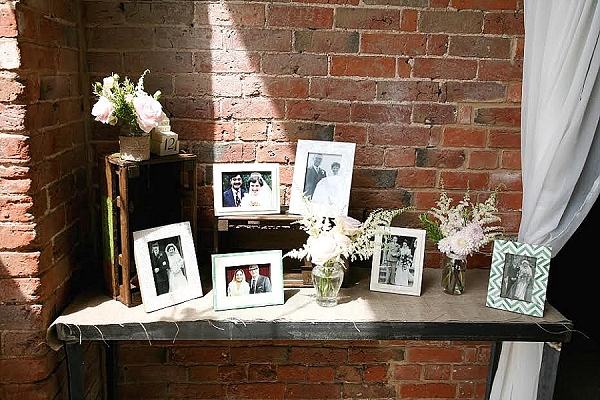 shustoke farm barns wedding flowers passion for flowers photo table at wedding