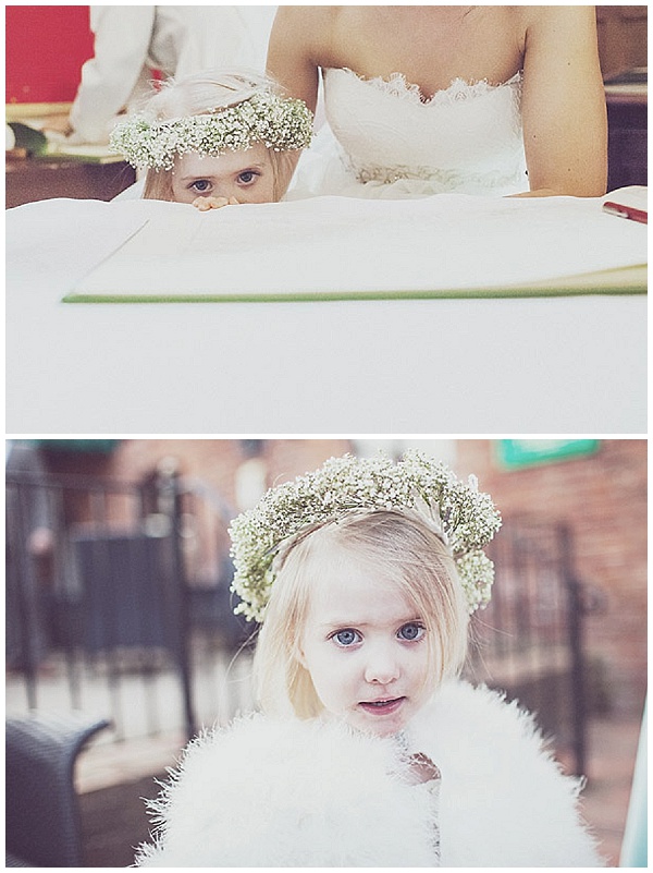 flower girl gypsophila headband