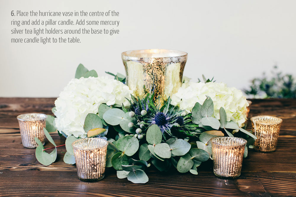 step by step guide how to make wedding centrepieces - rustic glamour (1)