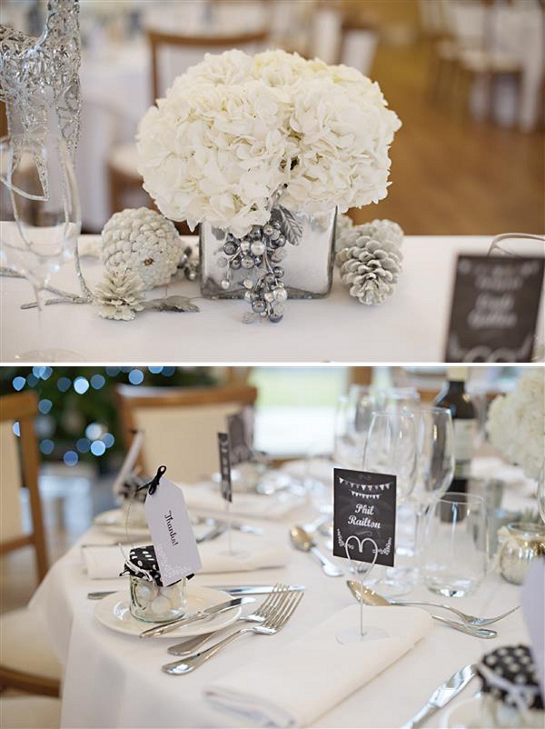 Winter wonderland wedding flowers