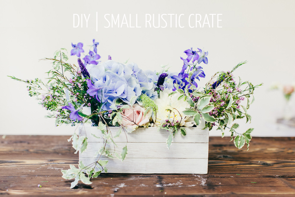 step by step guide how to make a floral wedding centrepiece for rustic weddings using a wooden crate by Passion for Flowers