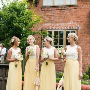 Iscoyd-Park-Wedding-Flowers-Lemon-Yellow-Bridesmaids-Dresses