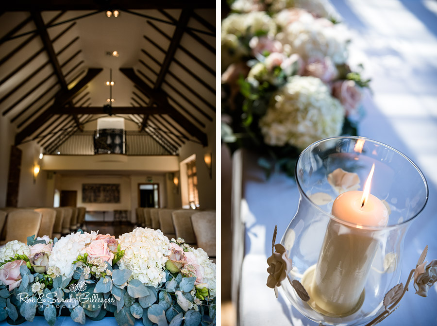 intimate wedding ceremony flowers nuthurst grange