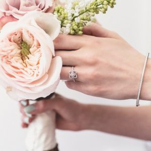 passion for flowers and de beers diamond rings