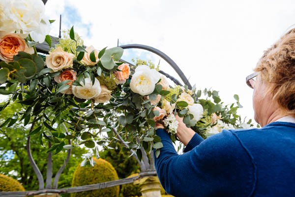 Passion for Flowers wedding set up Birtsmorton Court