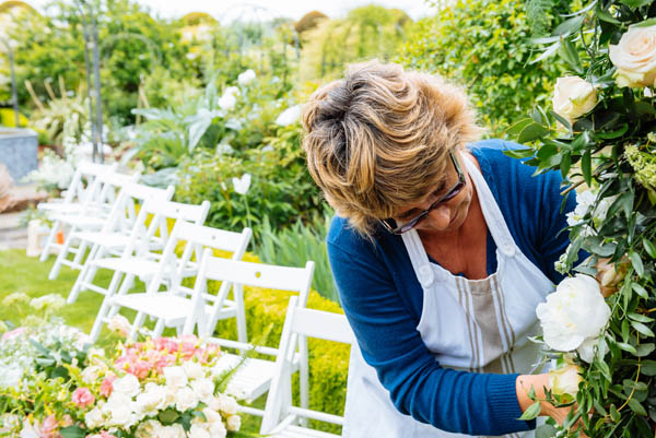 Passion for Flowers wedding set up Birtsmorton Court