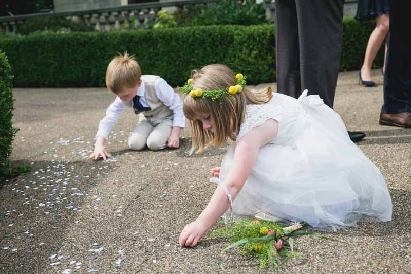 flower girl and page boy confetti