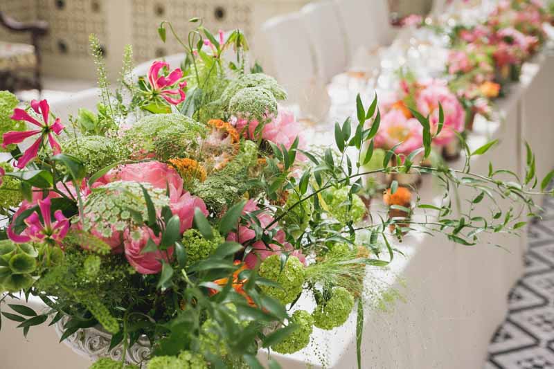 top table wedding flowers luxe wedding by Passion for Flowers (1)