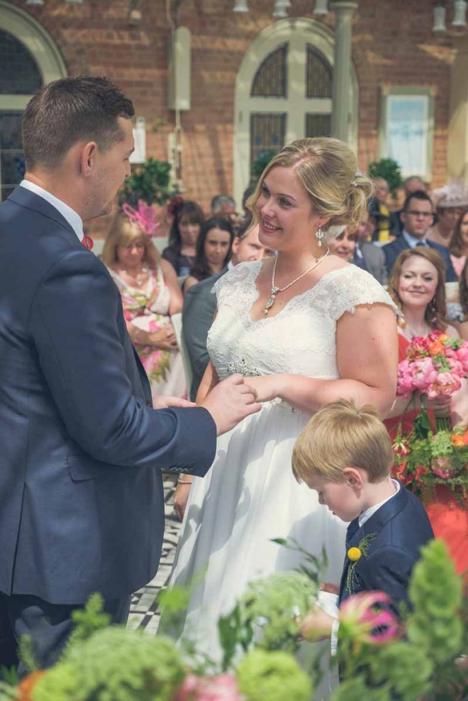 wedding ceremony flowers Kilworth House luxe wedding urns and statement flowers in Orangery (9)