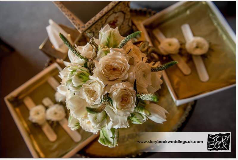 patience david austin roses with white parrot tulips and veronica bridal bouquet by passion for flowers