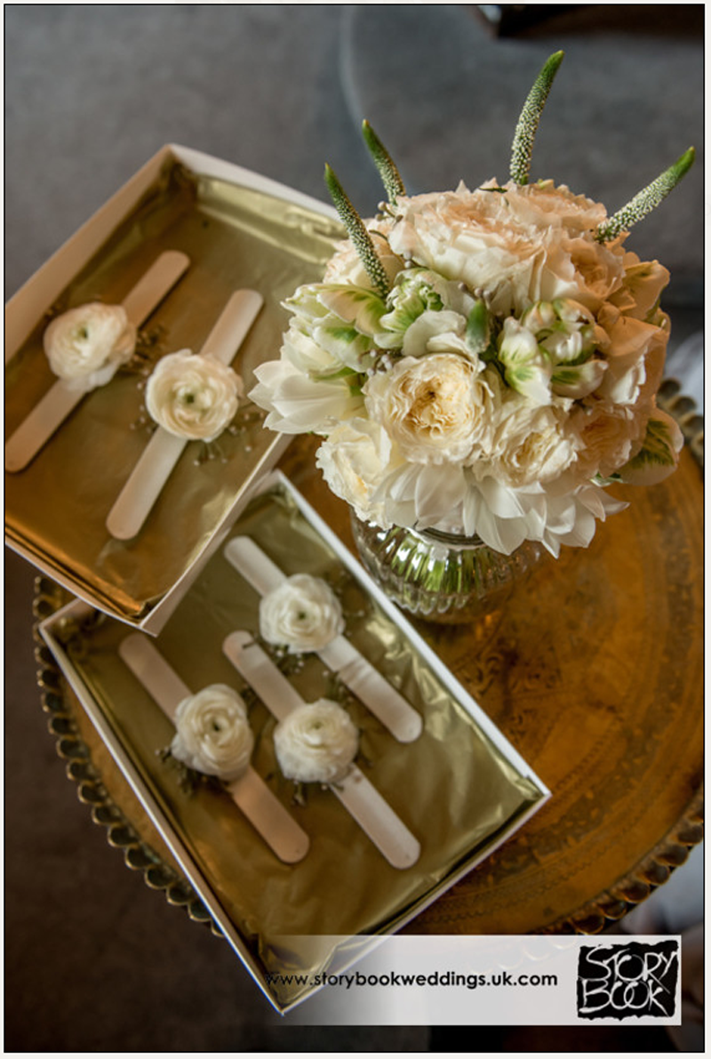 white and green wedding bouquet white ranunculus wrist corsages by passion for flowers