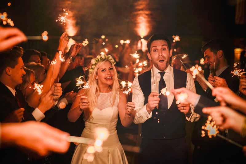 wedding send off sparklers curradine barns