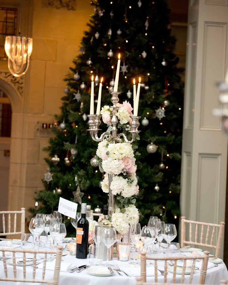 Hampton Manor Wedding Florist - Candelabra Centrepieces by Passion for Flowers @kmorganflowers