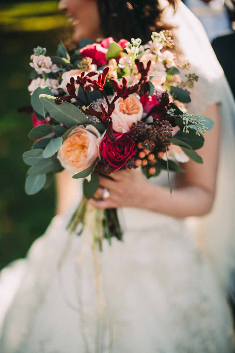 Gold, Burgundy and Pink Inspired Wedding  White rose bridal bouquet, Rose  bridal bouquet, Bridal bouquet flowers