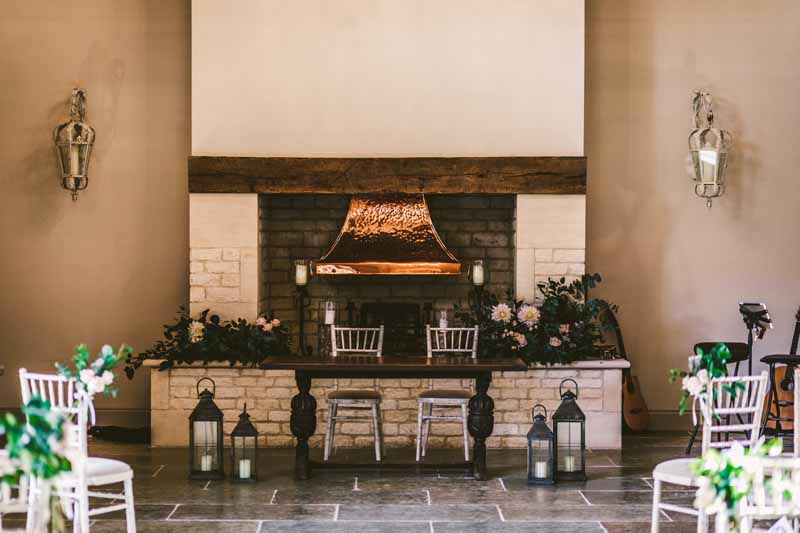 Fireplace decorations wedding