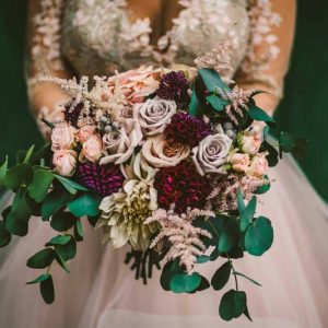 Lilac dusky pink green organic wedding bouquets Passion for Flowers