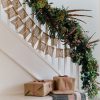 christmas staircase garland of flowers Passion for Flowers The White Company Joules 23