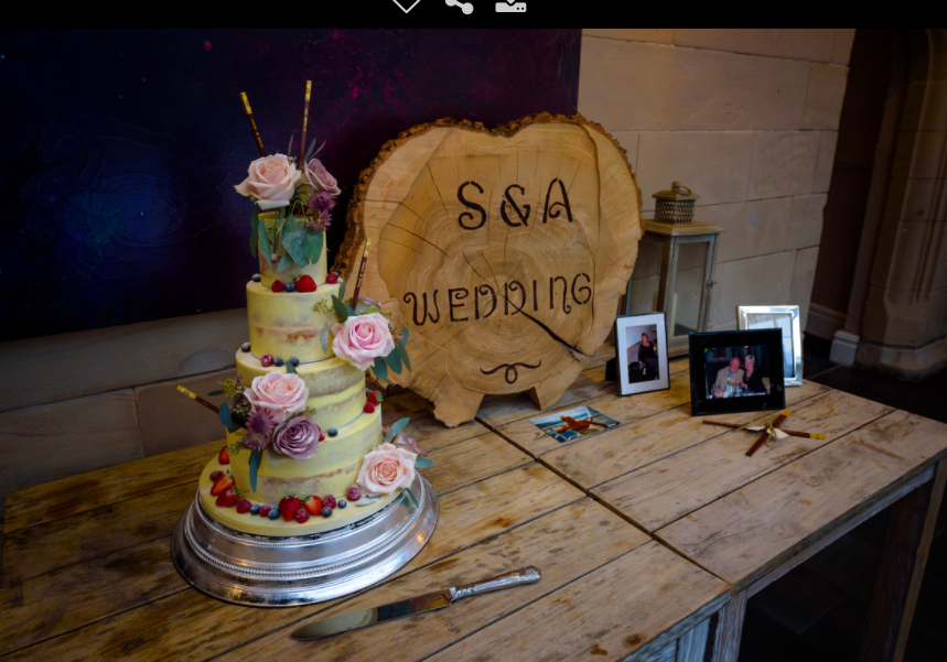 Ben the cake man wedding cake with chopsticks - wedding cake table ideas