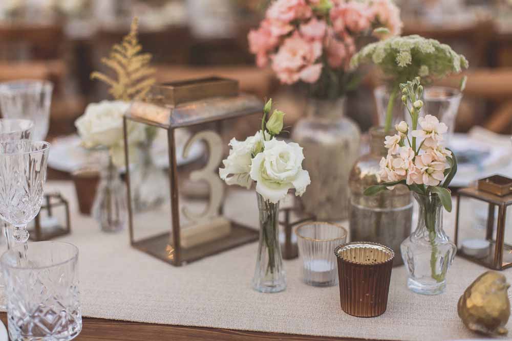 Brass Bronze Wedding Centrepieces Table Styling Florals by Passion for Flowers, Lanterns, Vases & Decor The Wedding of my Dreams