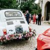 Wedding Cars Flower Garland Tipi Barn Wedding - florist Passion for Flowers
