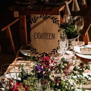 Festival wedding flowers centrepieces summer wedding in Tipi - florist: Passion for Flowers