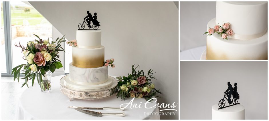 Blackwell Grange wedding florist wedding cake table