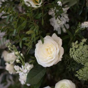 luxury white roses wedding flowers