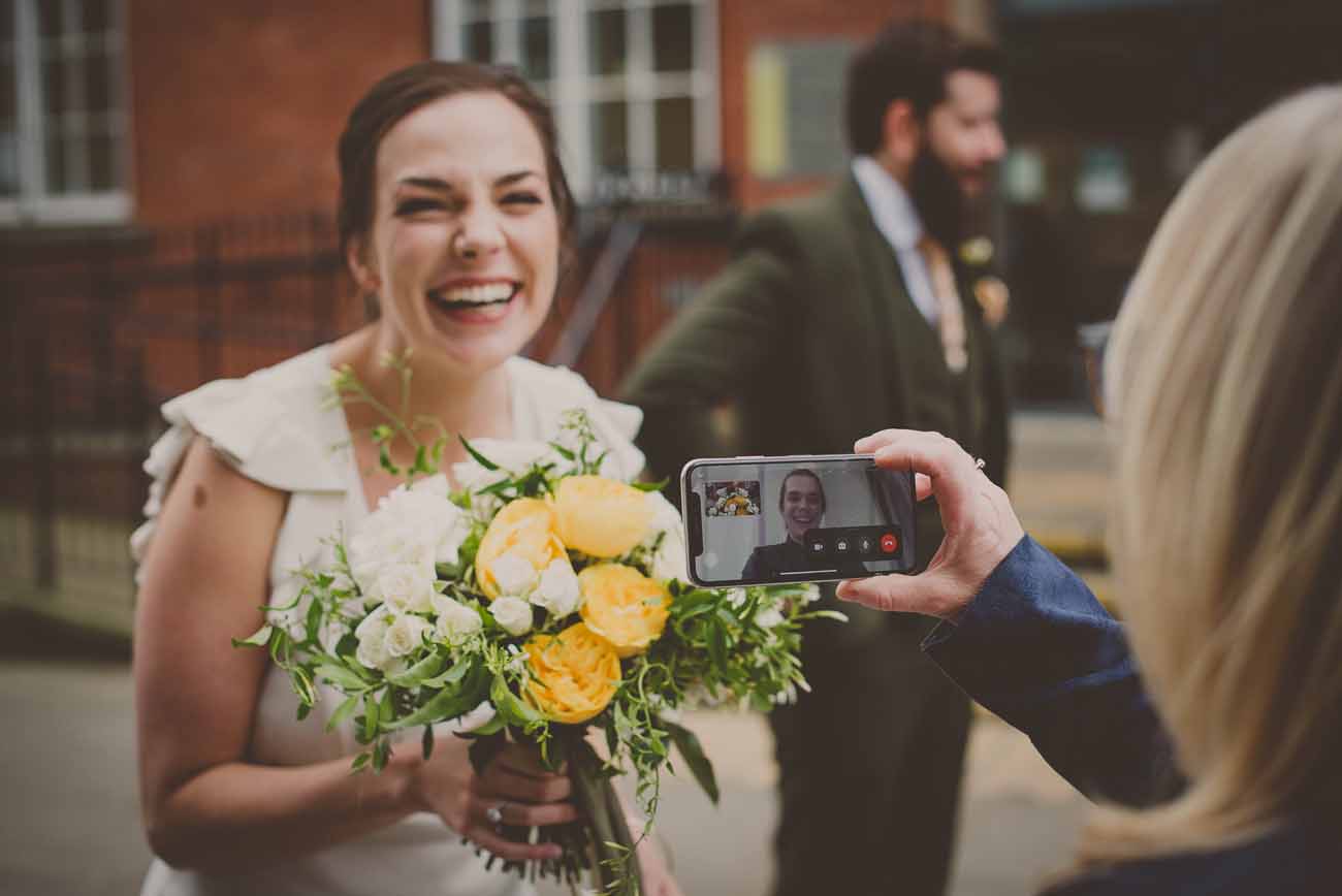 micro wedding bouquets facetime guests